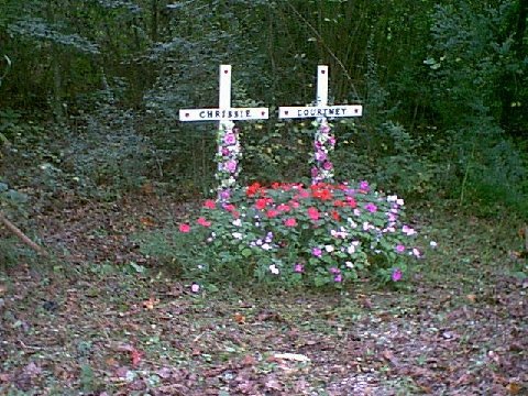Crosses at Crash Site October 7, 2005