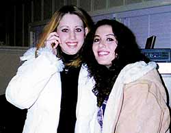 Courtney Craig, left, and Christina Lipka, both sophomores at East Limestone High School, enjoyed making home movies and keeping friends entertained.