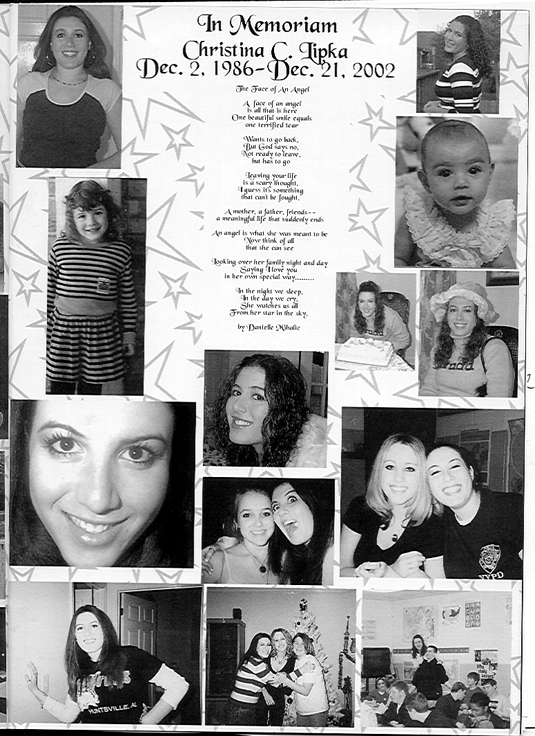Yearbook Page for Chrissie